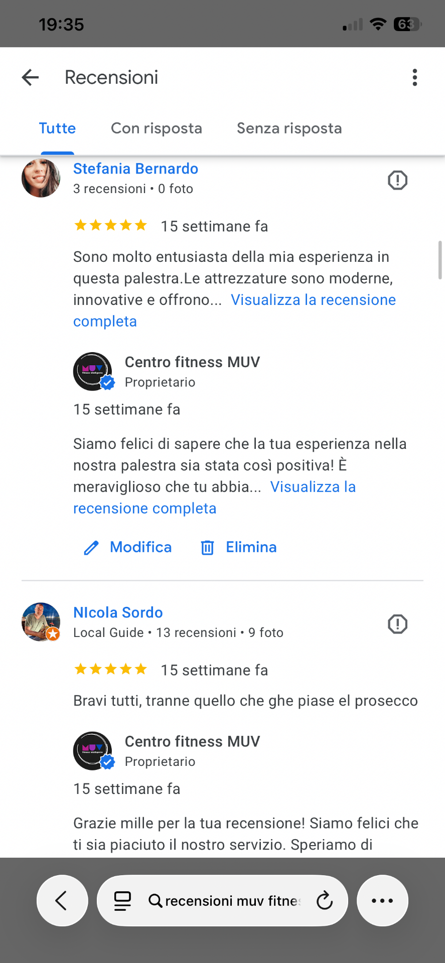 Recensioni Google MUV Fitness - Pagina 3